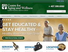 Tablet Screenshot of centreforagingandwellness.com